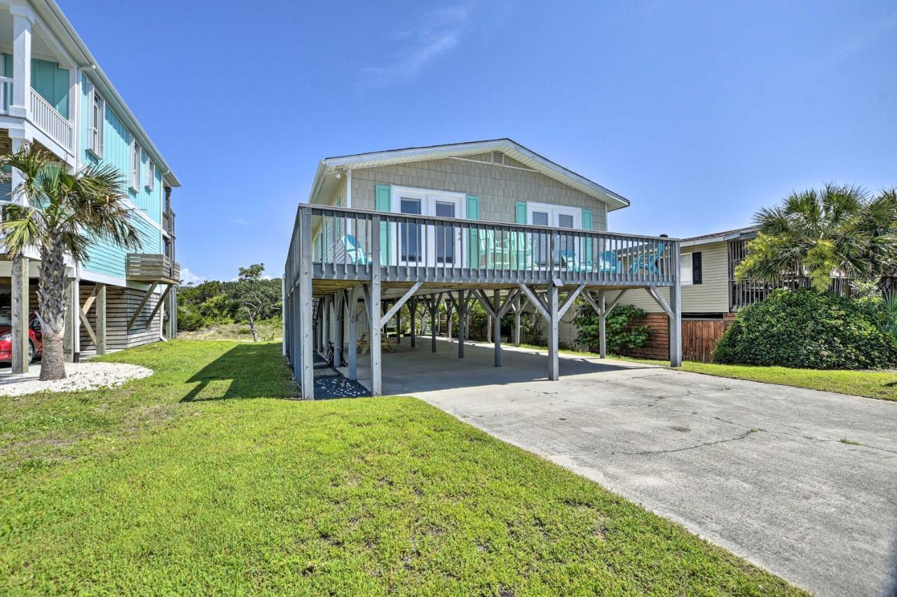 Oak Island Beach Abode With Deck Walk To Shore! Bagian luar foto