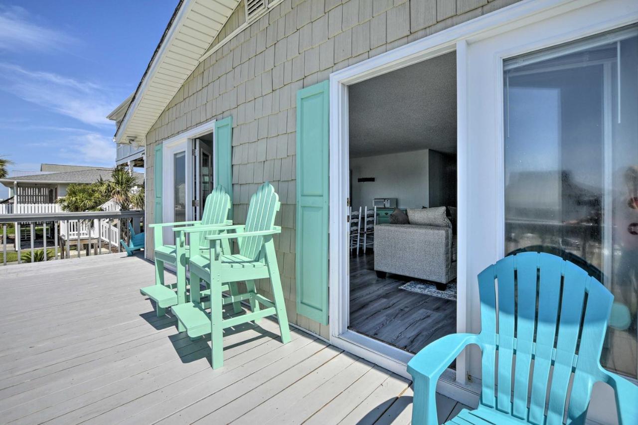 Oak Island Beach Abode With Deck Walk To Shore! Bagian luar foto